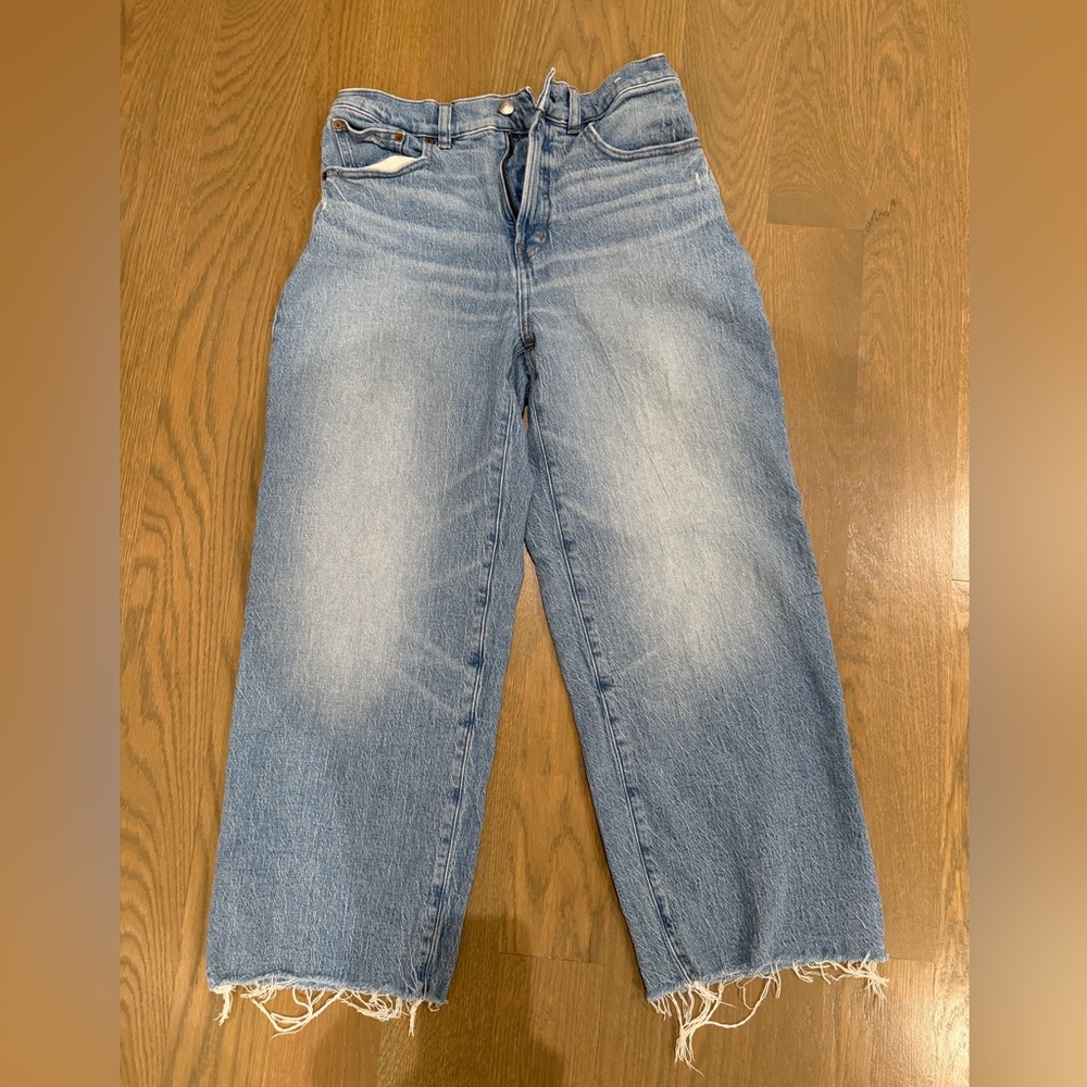 Madewell The Perfect Vintage Wide-Leg Crop Jean in Hallstead Wash - Picture 9 of 9